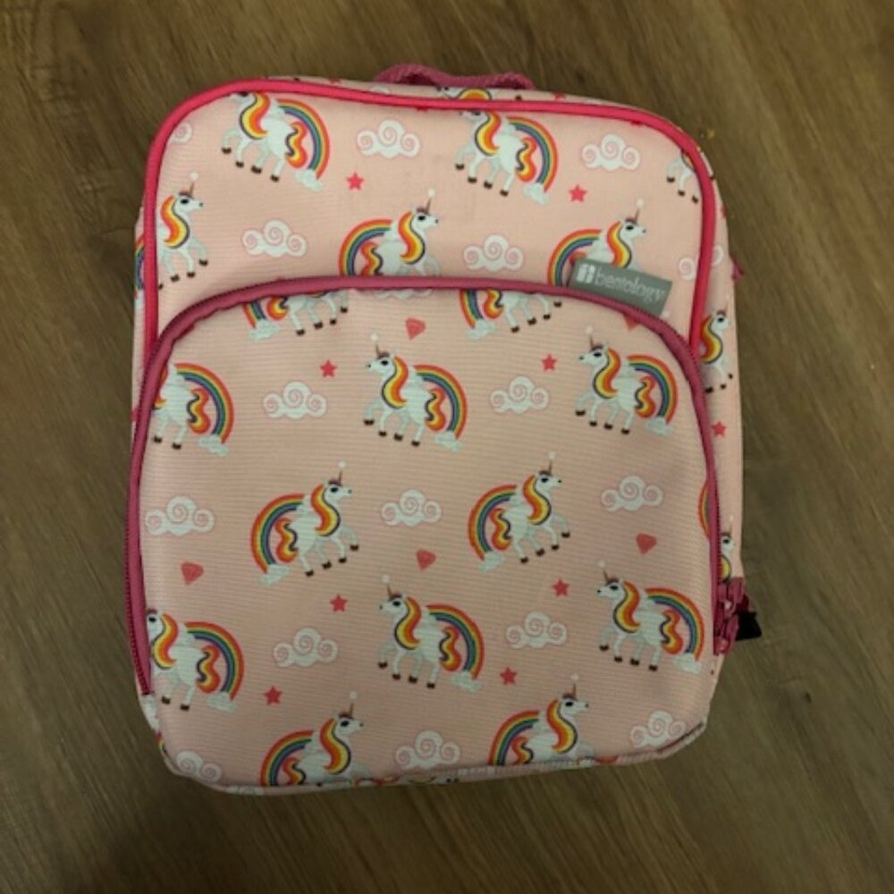 Bentology Pink Unicorn Rainbow Insulated Lunch Bag EUC